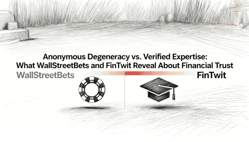 Anonymous Degeneracy vs. Verified Expertise- What WallStreetBets and FinTwit Reveal About Financial Trust