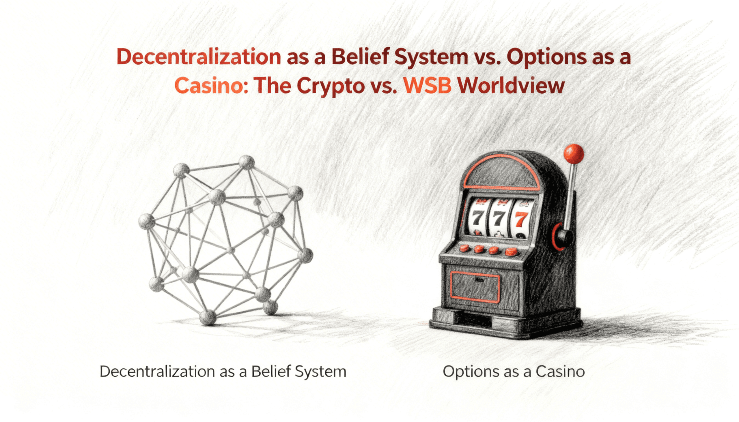 Decentralization as a Belief System vs. Options as a Casino- The Crypto vs. WSB Worldview
