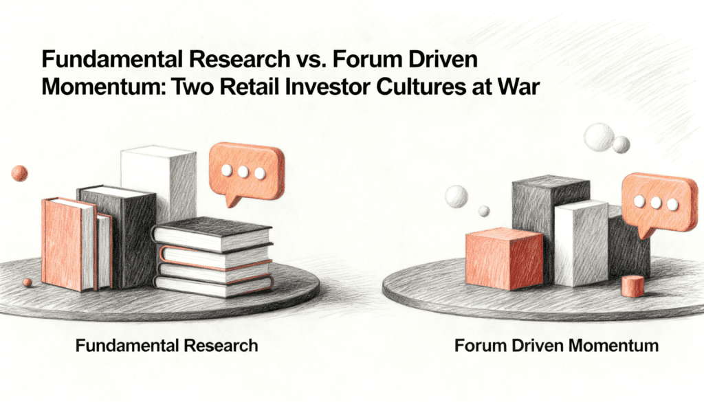 Fundamental Research vs. Forum Driven Momentum- Two Retail Investor Cultures at War