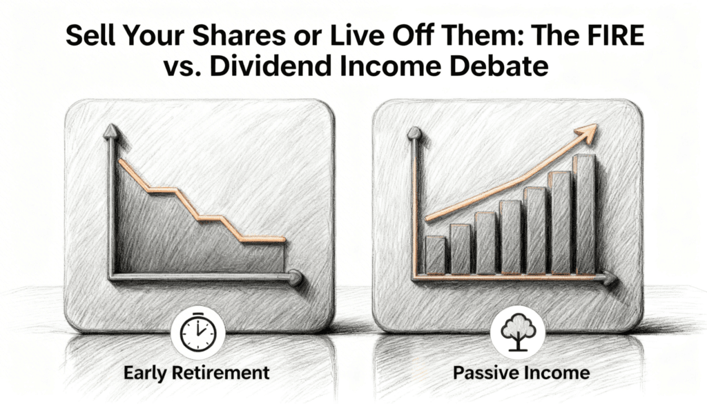 Sell Your Shares or Live Off Them- The FIRE vs. Dividend Income Debate