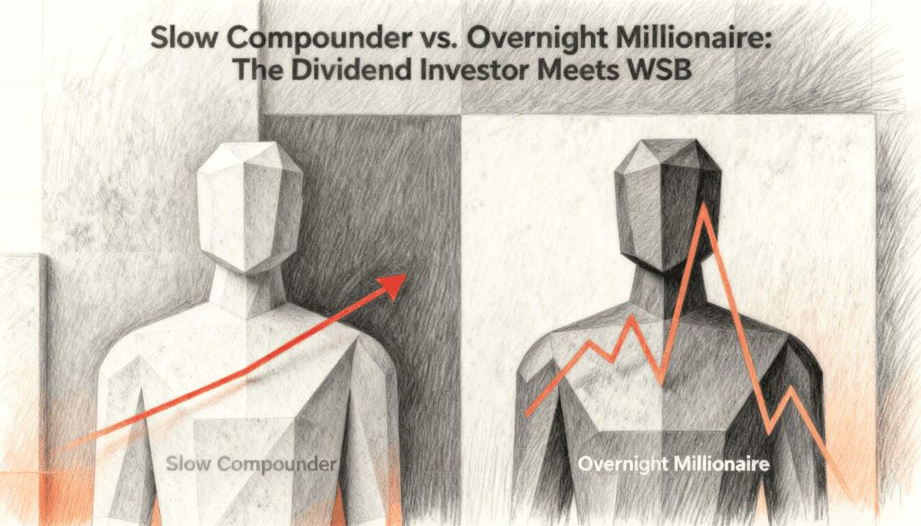 Slow Compounder vs. Overnight Millionaire- The Dividend Investor Meets WSB