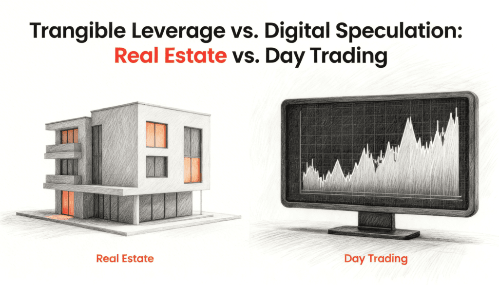 Tangible Leverage vs. Digital Speculation- Real Estate vs. Day Trading