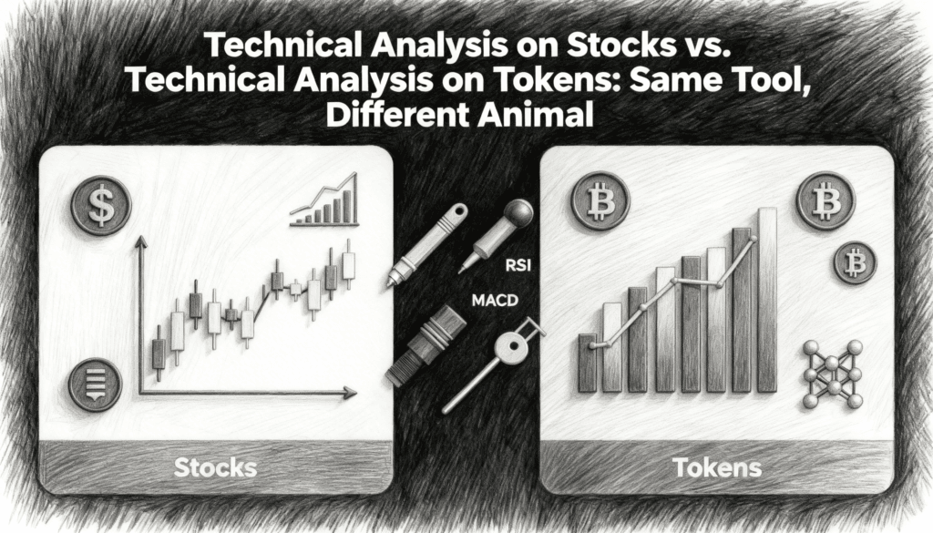 Technical Analysis on Stocks vs. Technical Analysis on Tokens- Same Tool, Different Animal