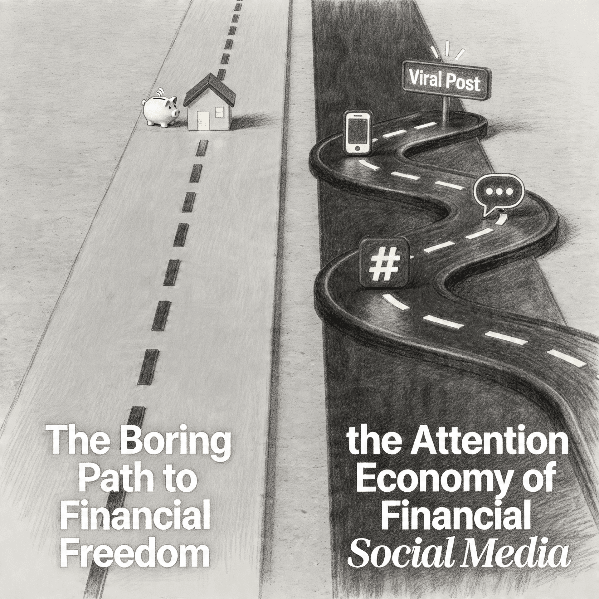 The Boring Path to Financial Freedom vs. the Attention Economy of Financial Social Media