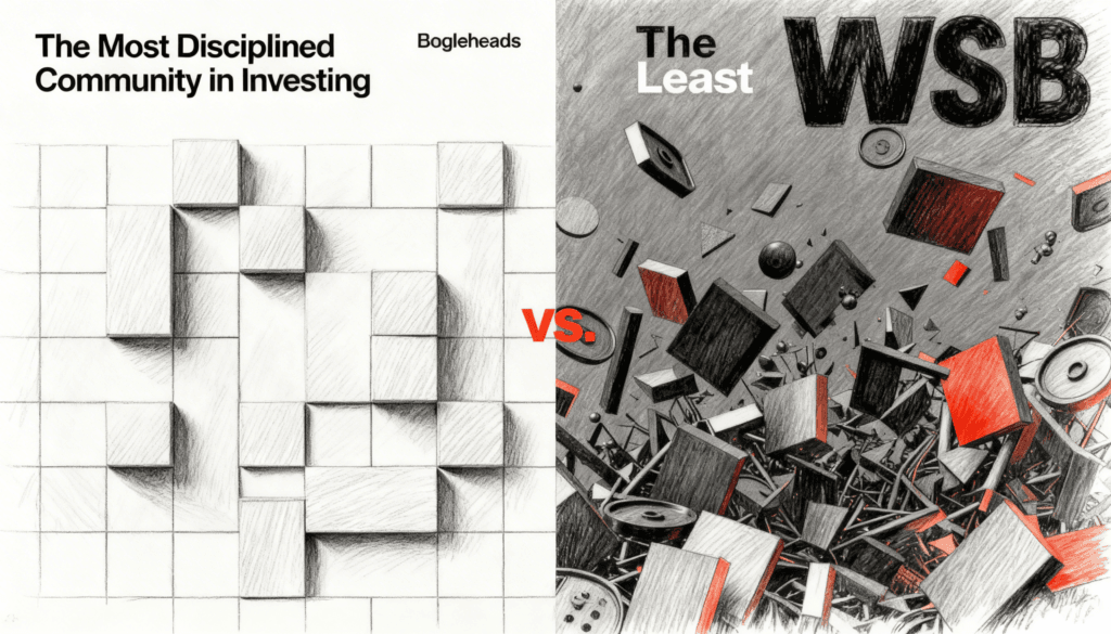 The Most Disciplined Community in Investing vs. the Least- Bogleheads vs. WSB