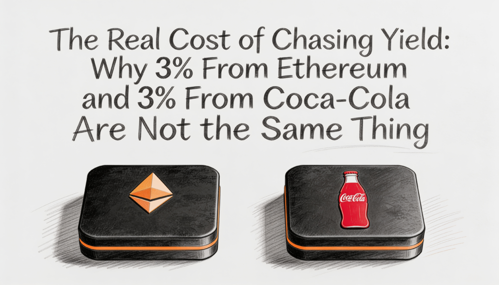 The Real Cost of Chasing Yield- Why 3% From Ethereum and 3% Dividend From Coca-Cola Are Not the Same Thing