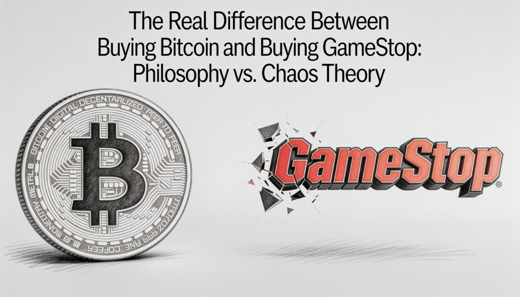 The Real Difference Between Buying Bitcoin and Buying GameStop- Philosophy vs. Chaos Theory