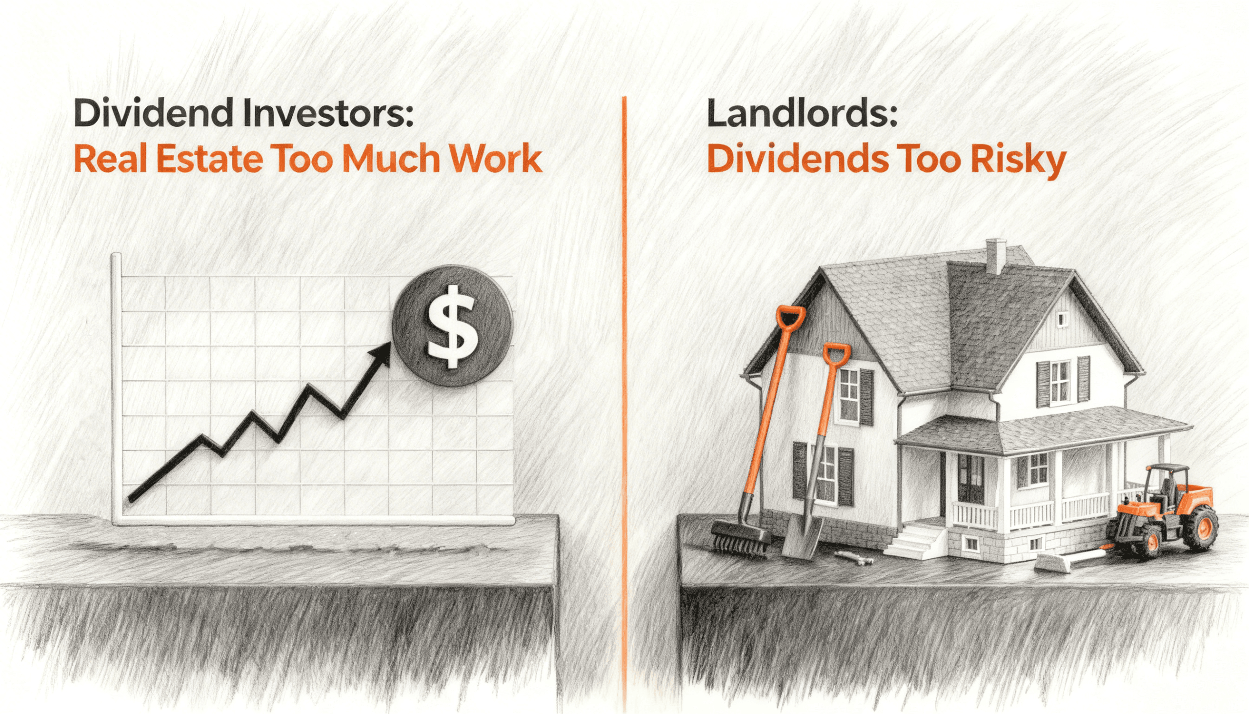 Why Dividend Investors Think Real Estate Is Too Much Work and Why Landlords Think Dividends Are Too Risky