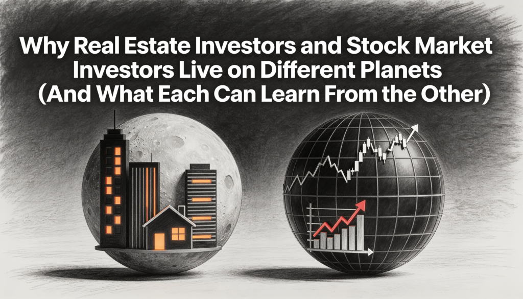 Why Real Estate Investors and Stock Market Investors Live on Different Planets (And What Each Can Learn From the Other)