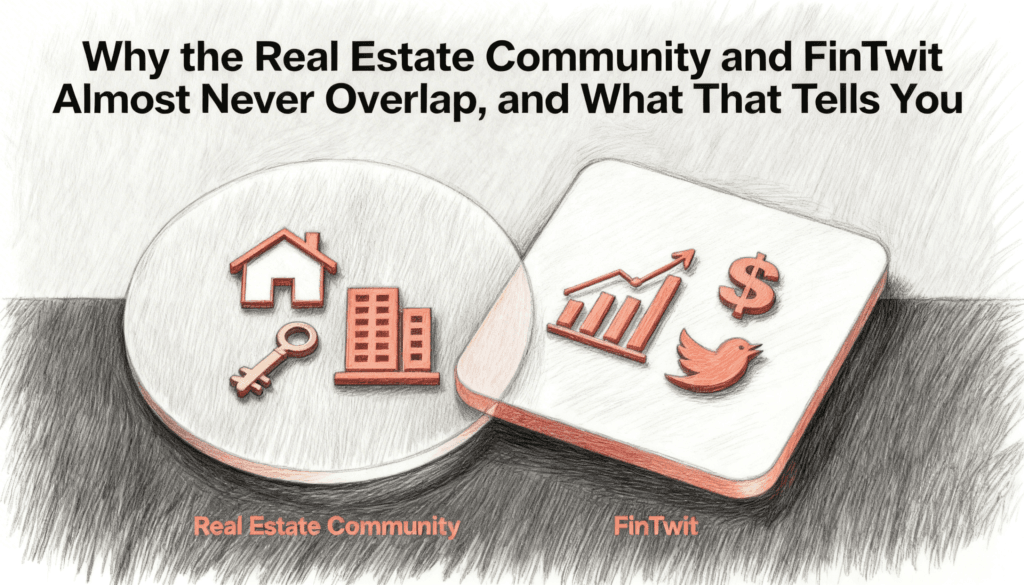 Why the Real Estate Community and FinTwit Almost Never Overlap, and What That Tells You
