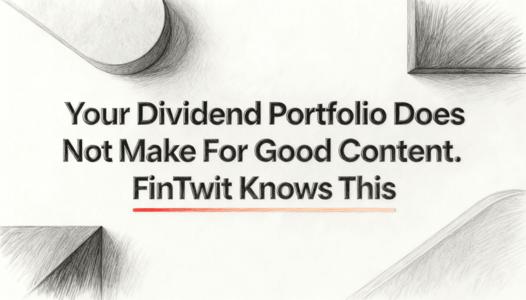 Your Dividend Portfolio Does Not Make For Good Content. FinTwit Knows This