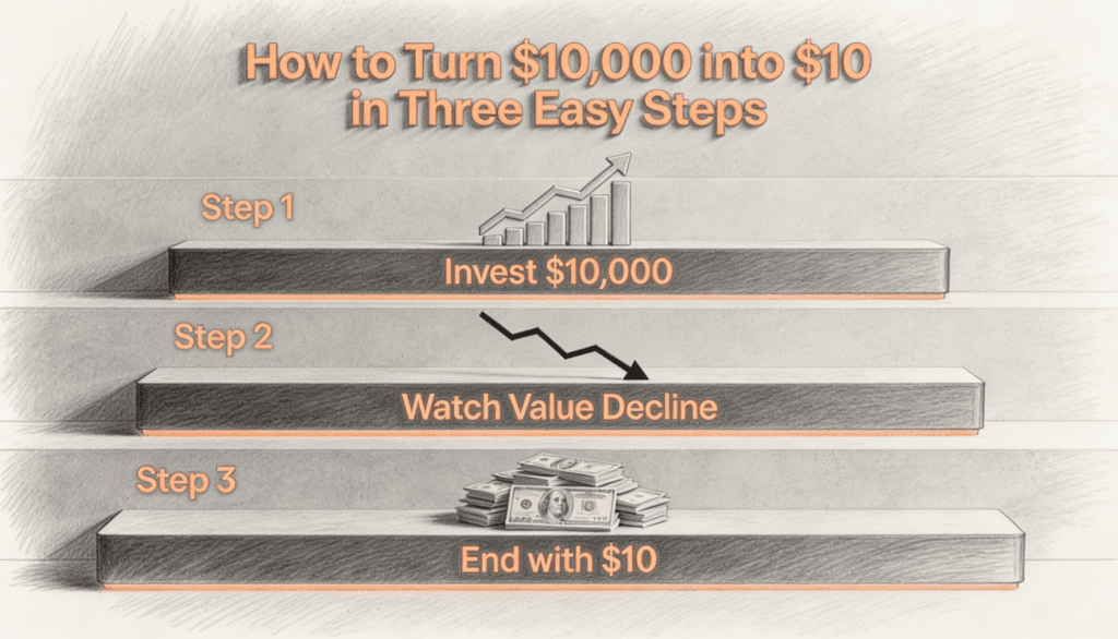 How to Turn $10,000 into $10 in Three Easy Steps (Pump and Dump)