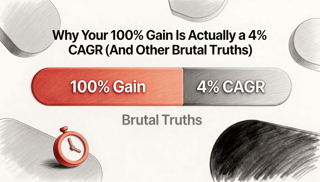 Why Your 100% Gain Is Actually a 4% CAGR (And Other Brutal Truths)